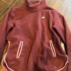 Abercrombie & Fitch Maroon Fleece Top